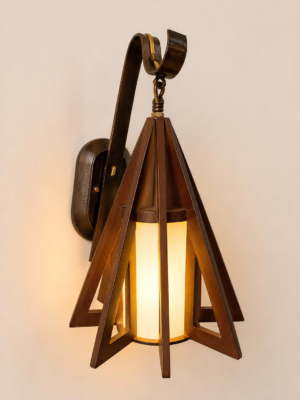 3185 1w modern wooden pyramid wall lamp lighthouse mauritius
