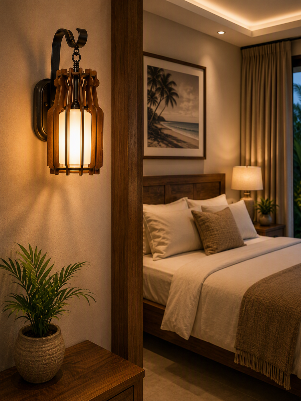 3687 1w classic wooden lantern wall lamp lighthouse mauritius