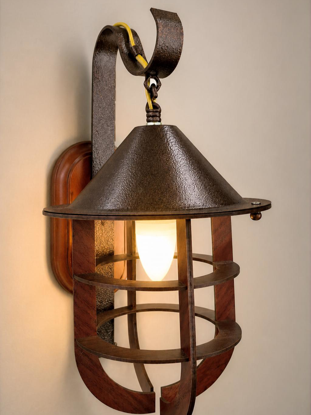 4363 1w rustic wooden cage wall lamp lighthouse mauritius