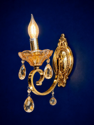 7206-1W Luxury Crystal Gold Wall Lamp