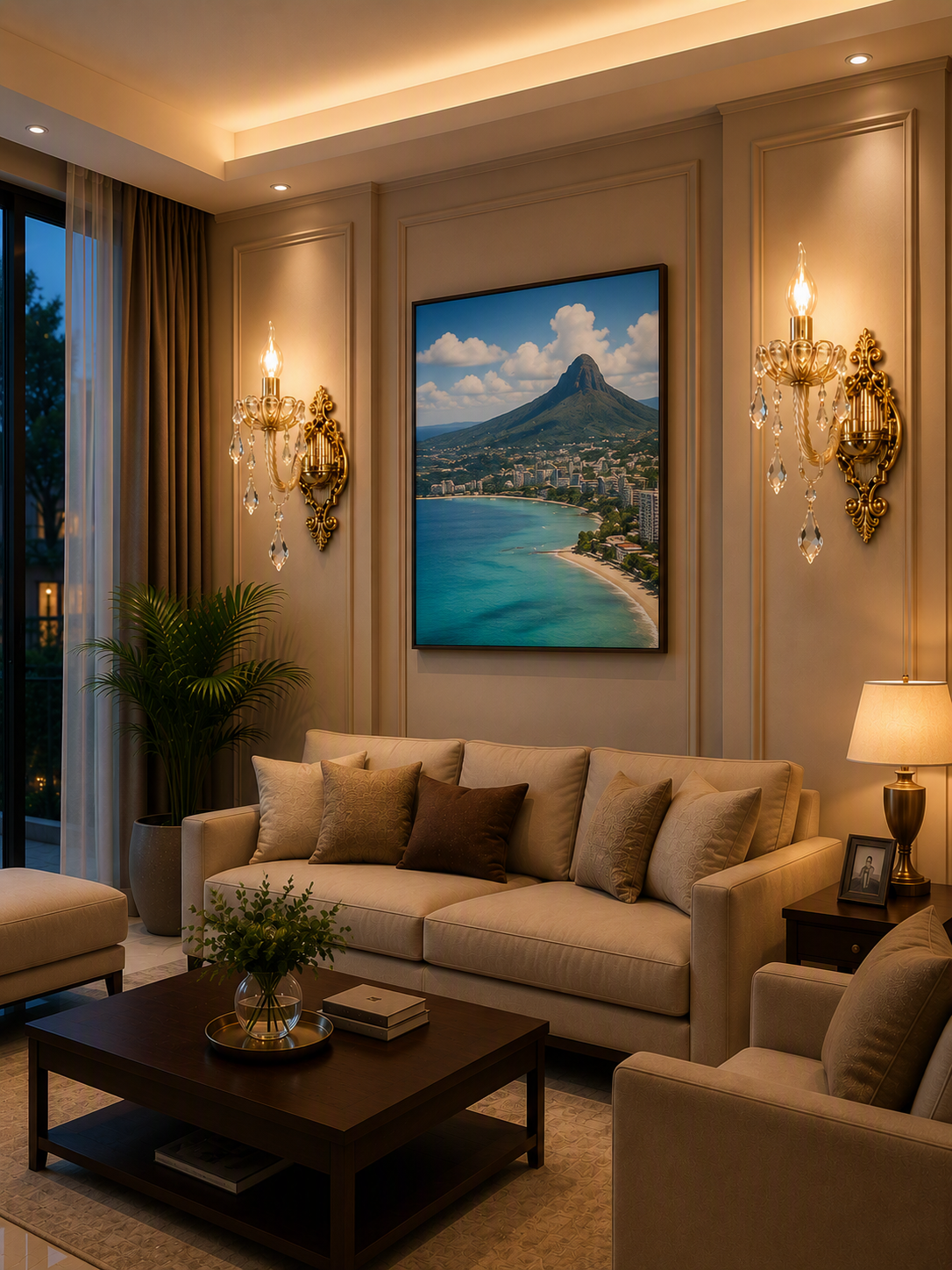 812 1w luxury crystal gold wall lamp lighthouse mauritius