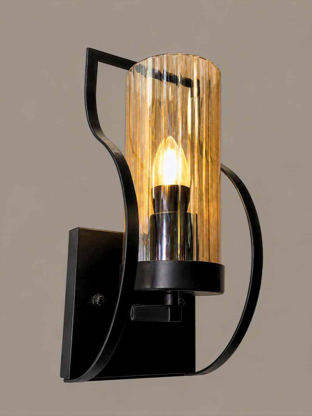 8642 1 black smoke glass wall lamp lighthouse mauritius