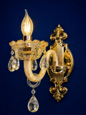 88026-1W Luxury Crystal Gold Wall Lamp