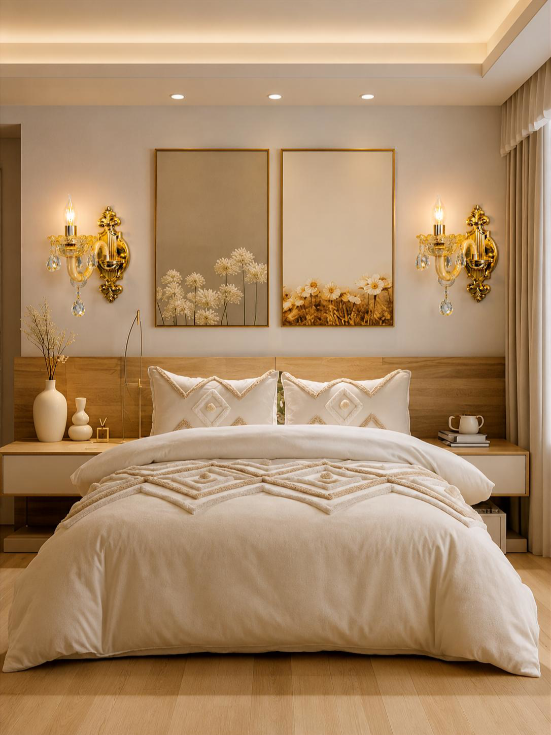 88026-1W Luxury Crystal Gold Wall Lamp - Image 2
