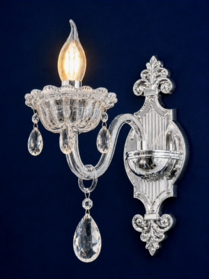 88036-1W Luxury Crystal Chrome Wall Lamp
