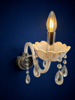 9432-1W Luxury Crystal White Wall Lamp