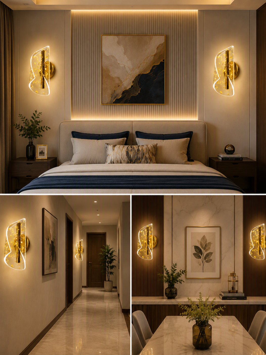 do h502 luxury crystal led wall lamp – gold decorative indoor wall light lighthouse mauritius