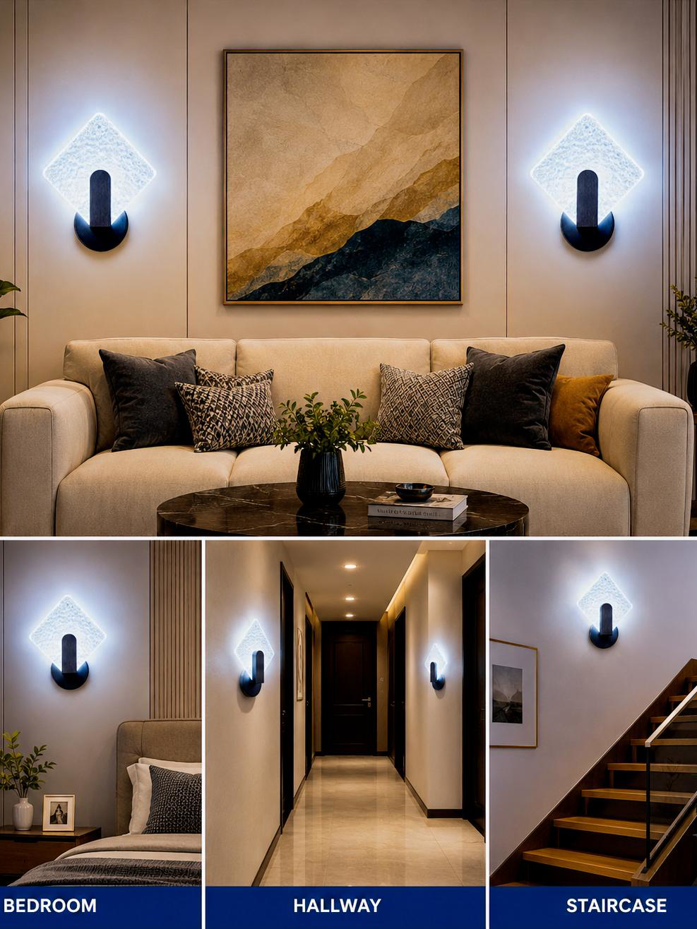 do y51 t modern crystal led wall lamp – square decorative indoor wall light lighthouse mauritius