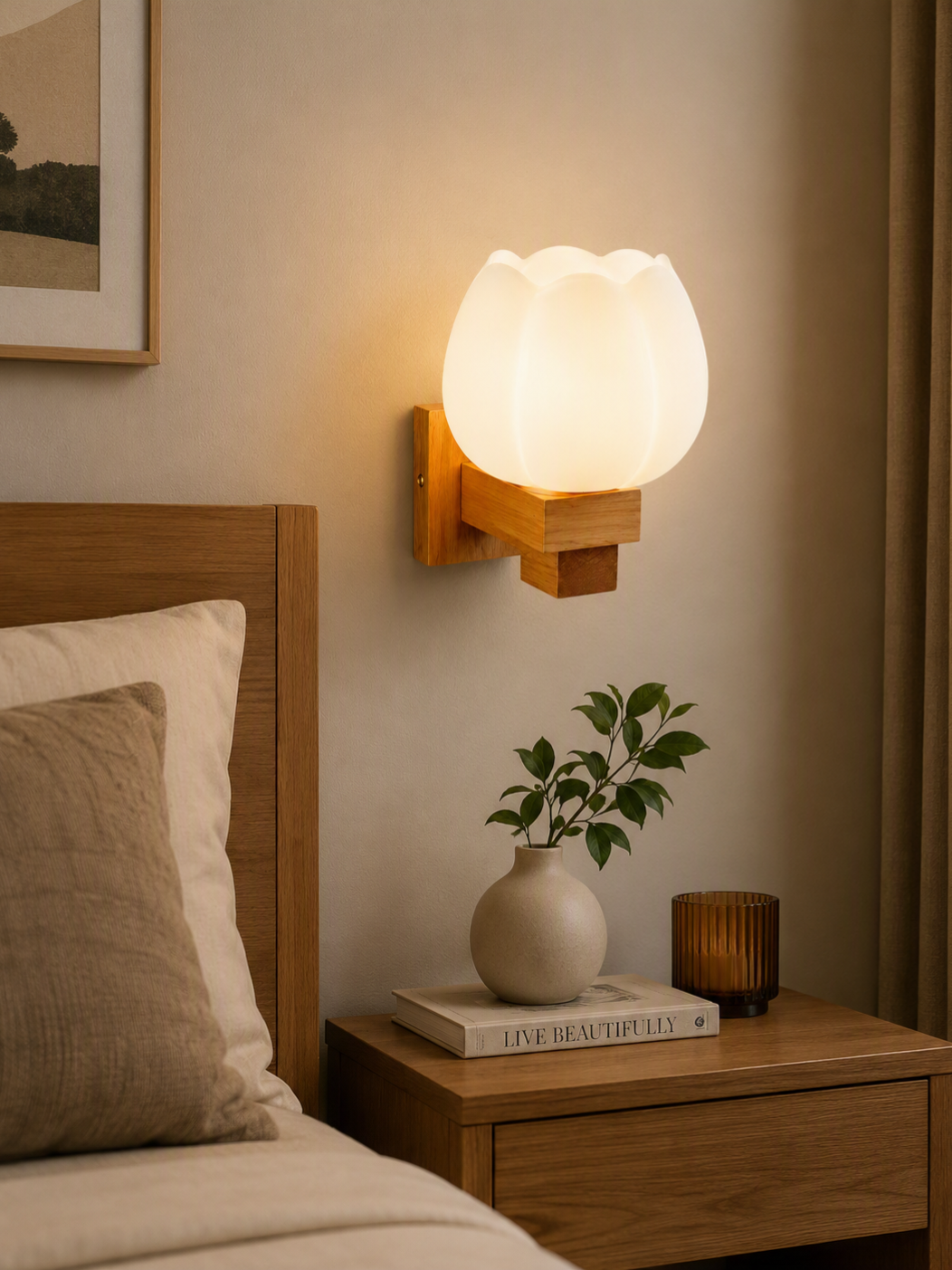 g49 1w decorative wooden glass wall light lighthouse mauritius