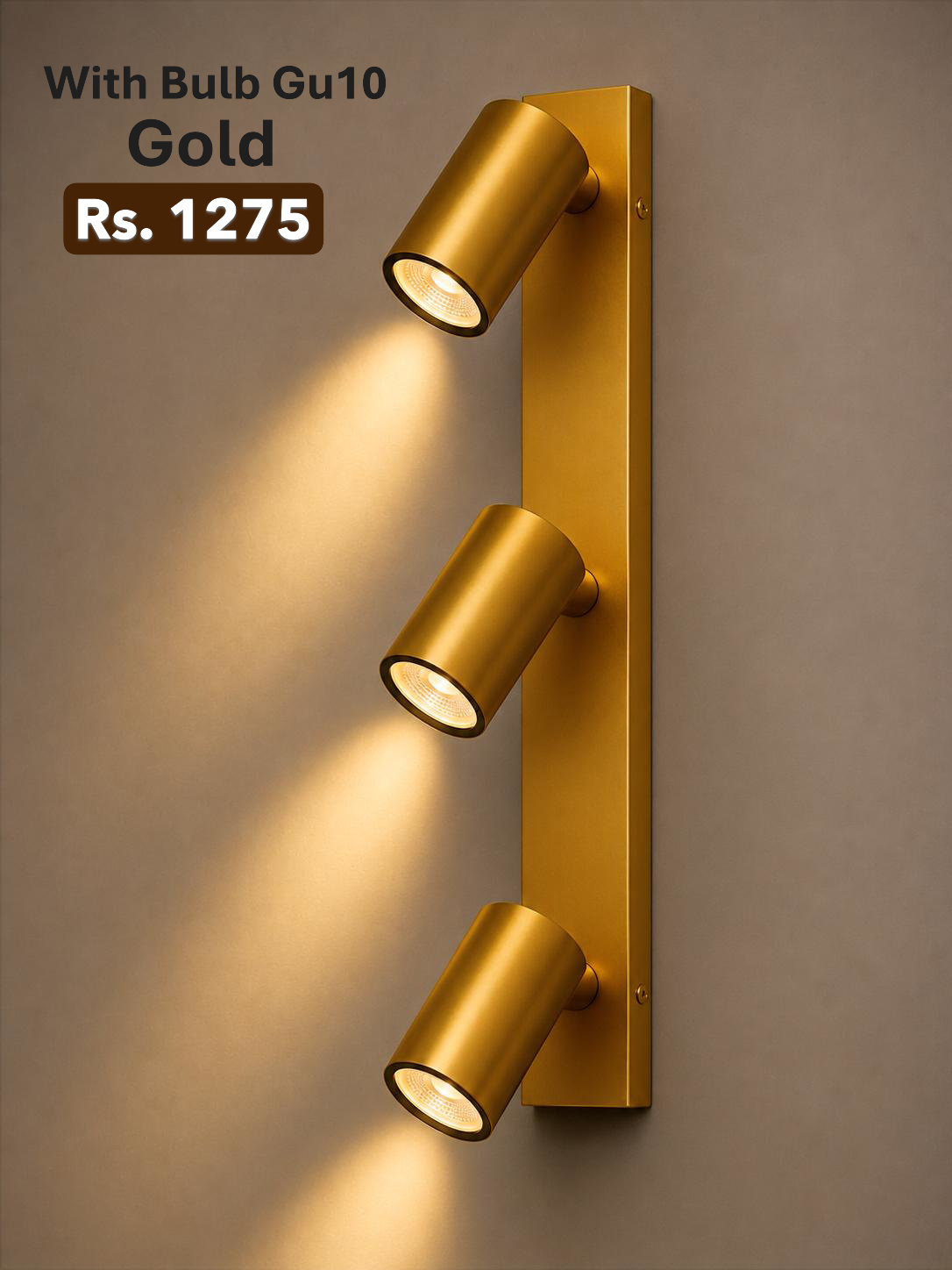 gold with bulb gu10