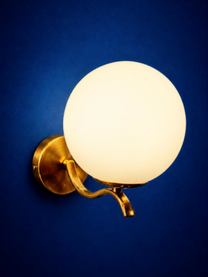 mb11 1w modern frosted glass globe wall lamp – gold decorative indoor wall light lighthouse mauritius