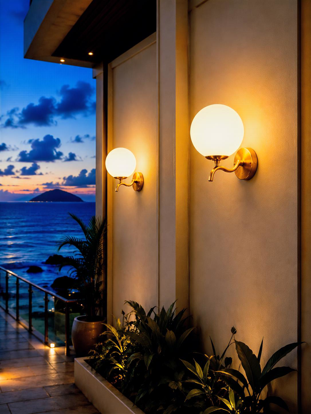 mb11 1w modern frosted glass globe wall lamp – gold decorative indoor wall light lighthouse mauritius