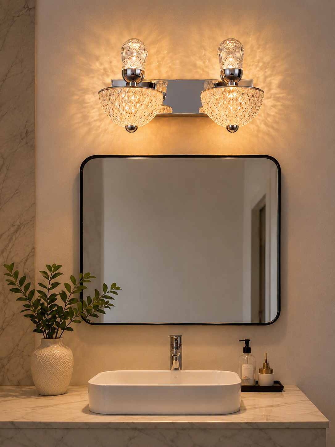 MK158-2 Luxury Crystal Double Wall Lamp - Image 2