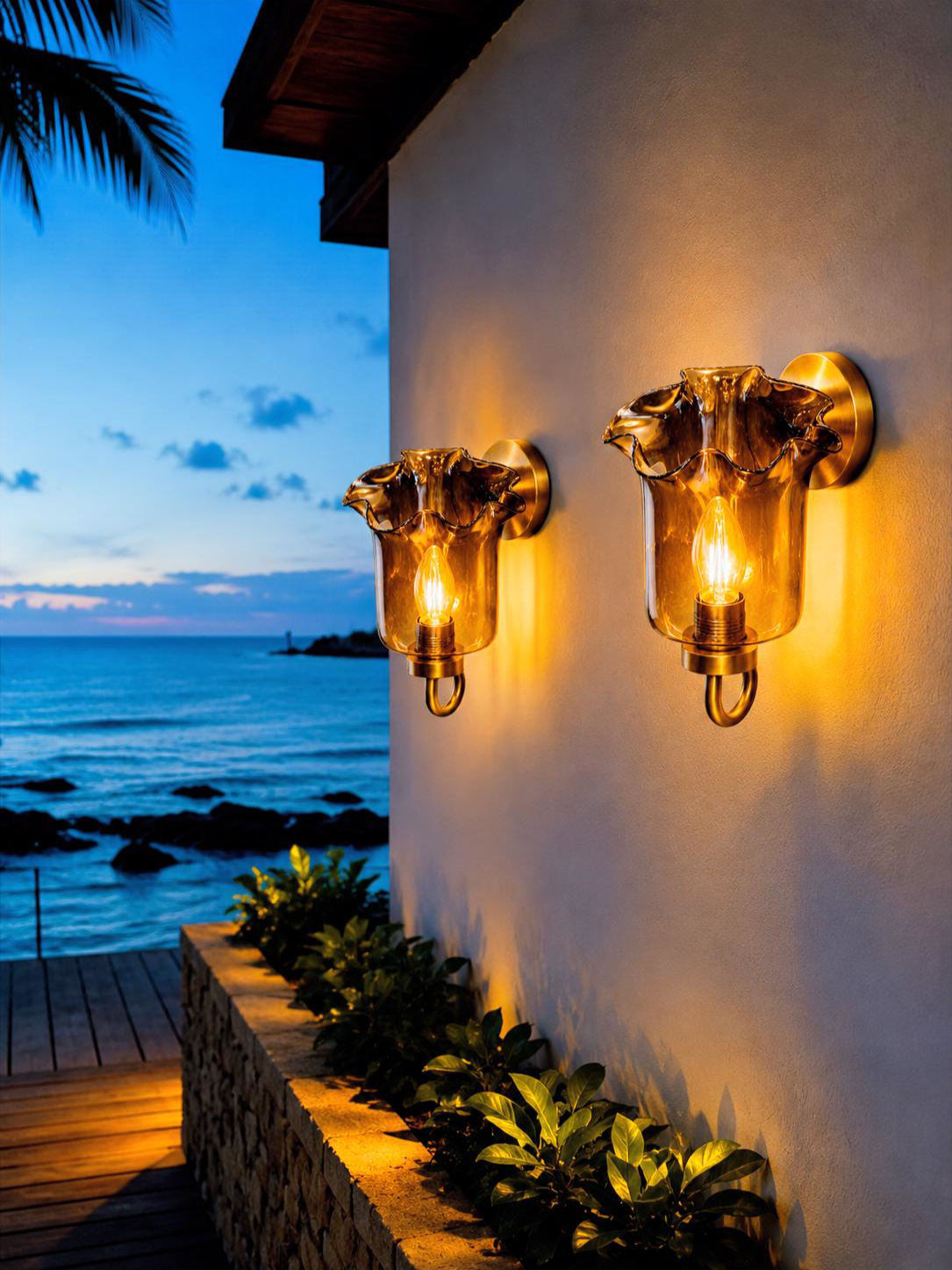 x66 1w glass wall lamp – decorative indoor wall light lighthouse mauritius