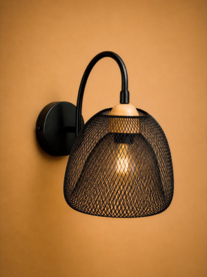 2057-1B Modern Black Metal Wall Lamp