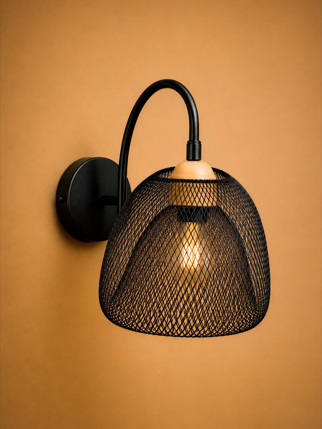 2057-1B Modern Black Metal Wall Lamp