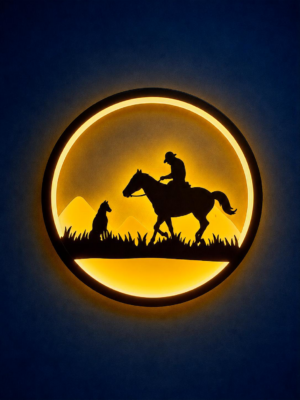 8614 Horse Rider LED Decorative Wall Lamp