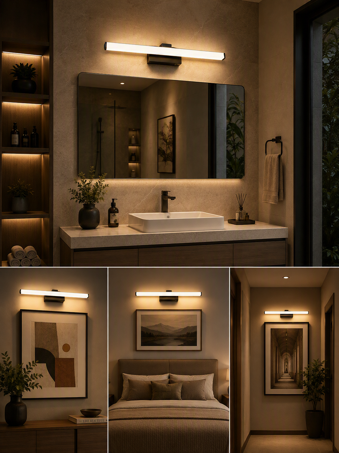 BK176/L-BK Modern LED Picture & Mirror Wall Light - Image 2