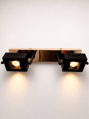 MK461 2BK RG Dual LED Adjustable Spotlight Wall Lamp